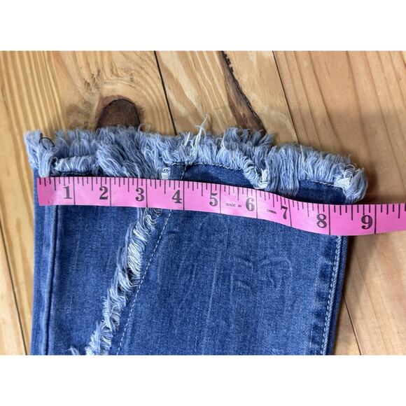Gogo Jeans USA Juniors Size 9 High Rise Flared Leg Frayed Hem - Picture 10 of 12